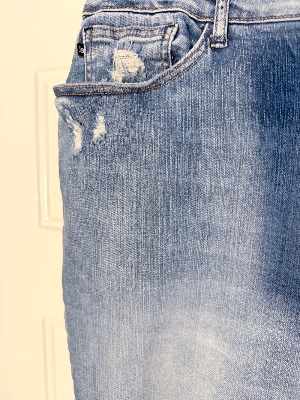 Judy Blue Light Blue Distressed Women’s Jeans. Boyfriend‎ Fit. Sz 20W - Picture 6 of 12